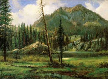 Sierra Nevada Mountains Artwork by Albert Bierstadt
