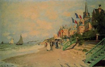 The Beach At Trouville Artwork by Claude Oscar Monet