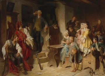 The Interrupted Lesson Artwork by Adolf Eberle