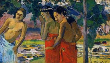 Three Tahitian Women Artwork by Paul Gauguin