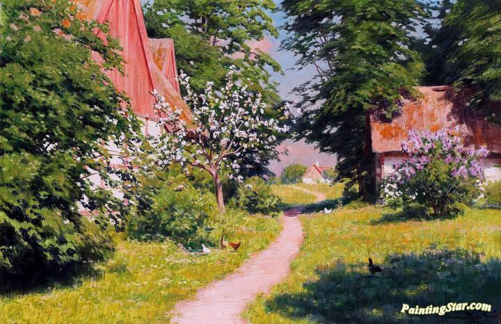 Blooming Fruit Trees Artwork by Johan Krouthén