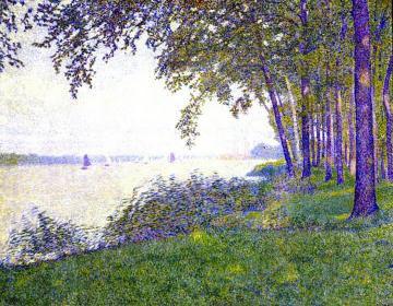The Scheldt Upstream From Antwerp: After The Fog Artwork by Theo van Rysselberghe