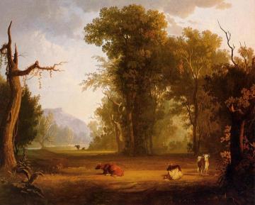Landscape with Cattle Artwork by George Caleb Bingham