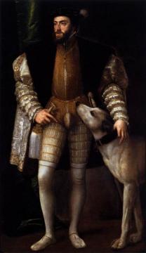 Charles V Standing With His Dog Artwork by Titian