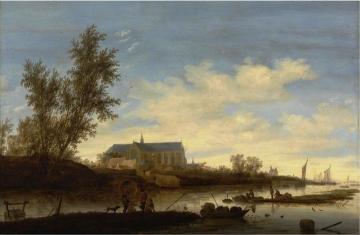 A View Of Alkmaar With The Sint Laurenskerk From The North Artwork by Salomon van Ruysdael