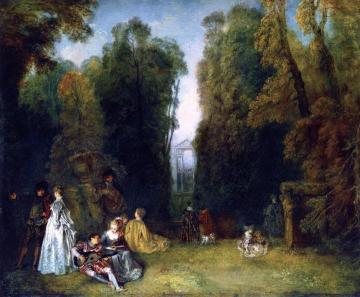 The Perspective Artwork by Jean-Antoine Watteau