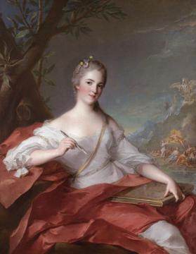 Marie-Geneviève Boudrey, as a muse Artwork by Jean-Marc Nattier