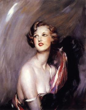 Madame O'deril Artwork by Jean-gabriel Domergue