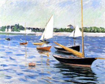 Sailing Boats on the Seine at Argenteuil Artwork by Gustave Caillebotte