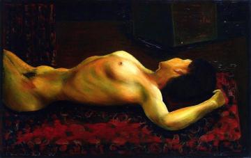 Reclining Nude Artwork by Moise Kisling
