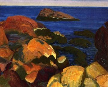 Rocks, Weeds and Sea Artwork by John Sloan