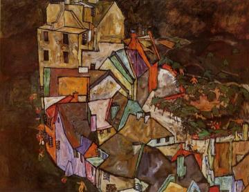 Edge of Town Artwork by Egon Schiele