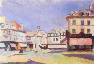 Village Street Artwork by Raoul Dufy