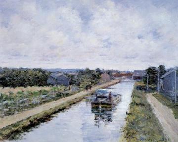 Port Ben, Delaware and Hudson Canal Artwork by Theodore Robinson