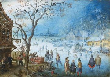 Winter Landscape Artwork by Christoffel van den Berghe