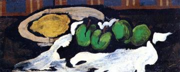 Green Plums and Lemon Artwork by Georges Braque