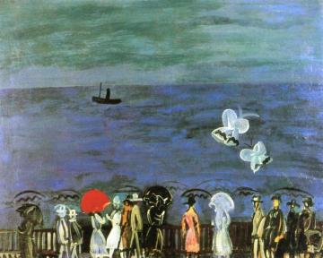 Promenade by the Sea Artwork by Raoul Dufy