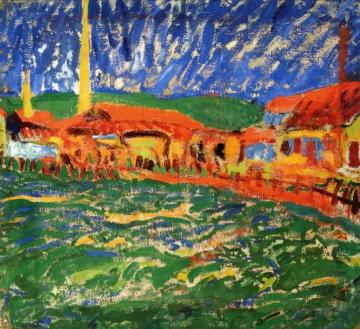 Landscape near Rome Artwork by Erich Heckel