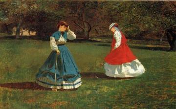 A Game of Croquet Artwork by Winslow Homer