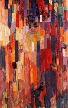 Madame Kupka Between Verticals Artwork by Frantisek Kupka