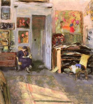 Lucie Belin In The Studio Artwork by Edouard Vuillard