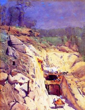 Blue Mountain Tunnel Artwork by Sir Arthur Streeton