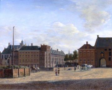 The Plaats with the Binnenhof and the Gevangenpoort, The Hague Artwork by Gerrit Adriaenszoon Berckheyde