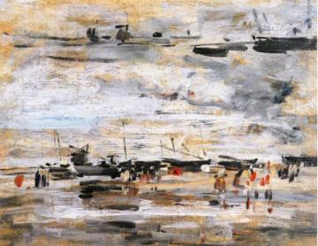 Low Tide (study) Artwork by Eugène-Louis Boudin