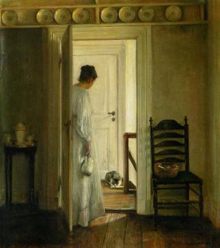 A Saucer Of Milk Artwork by Carl Vilhelm Holsoe