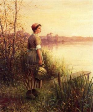 The Golden Sunset Artwork by Daniel Ridgway Knight