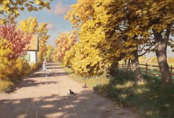 Chickens on the Road Artwork by Johan Krouthén