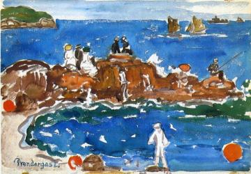 North Shore #3, Massachusetts Artwork by Maurice Prendergast