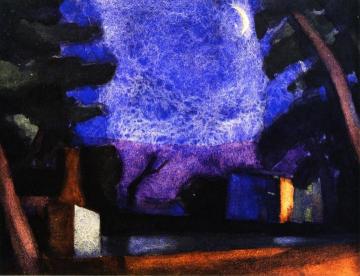 Silver Moon Artwork by Oscar Bluemner