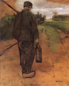 Worker Returning Home Artwork by Max Liebermann