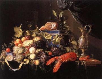 Still-Life with Fruit and Lobster Artwork by Jan Davidsz De Heem