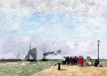 The Jetty at Le Havre Artwork by Eugène-Louis Boudin