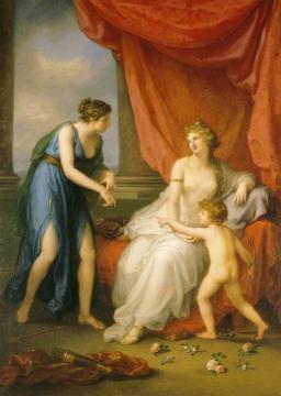 Euphrosyne Complaining to Venus of the Wound Caused by Cupid’s Dart Artwork by Angelica Kauffmann