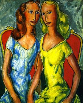 Two Sisters Artwork by Alfred Henry Maurer