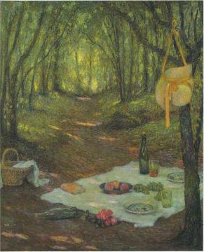 Lunch in the Woods at Gerberoy Artwork by Henri Le Sidaner