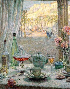 A Table by the Window, Reflections Artwork by Henri Le Sidaner