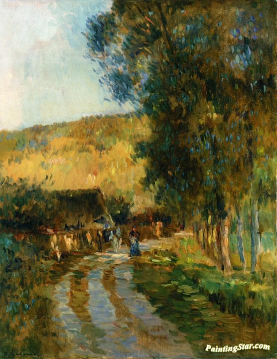 Road in the Vallee de L'Iton Artwork by Albert Lebourg