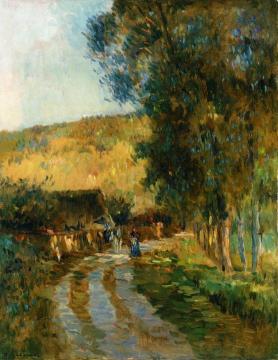 Road in the Vallee de L'Iton Artwork by Albert Lebourg