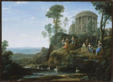 Apollo and the Muses on Mount Helion (Parnassus) Artwork by Claude Lorrain