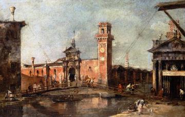 The Entrance to the Arsenal in Venice Artwork by Francesco Guardi