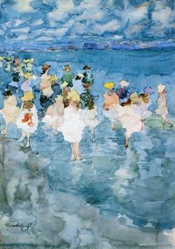 Children at the Beach Artwork by Maurice Prendergast