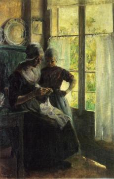 The Sewing Lesson Artwork by Elizabeth Nourse
