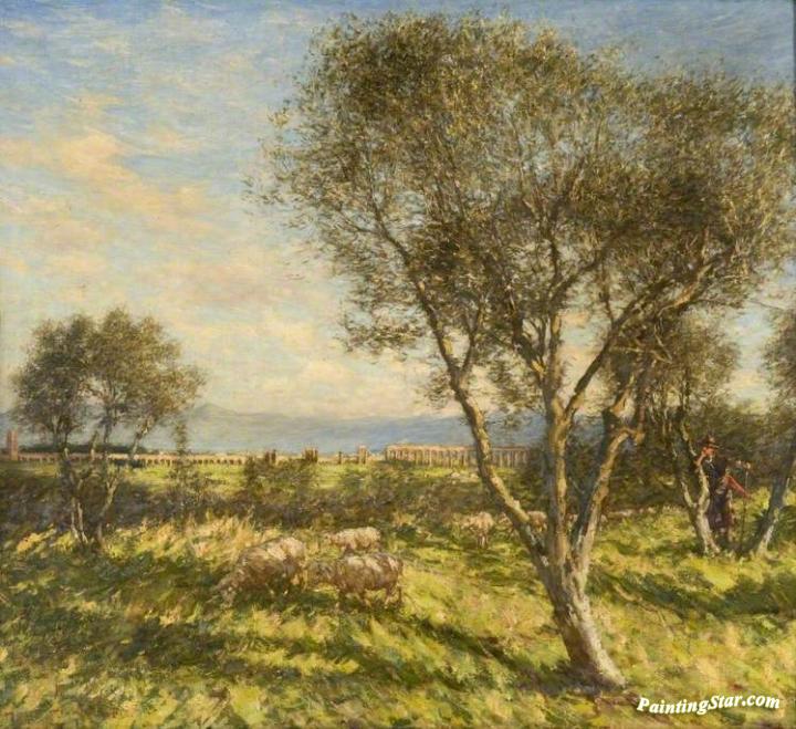 Roman Campagna Artwork by Henry la Thangue