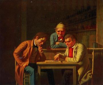 The Checker Players Artwork by George Caleb Bingham