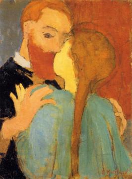 The Kiss Artwork by Edouard Vuillard
