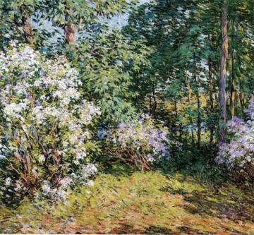 Laurel Woods Artwork by Willard Leroy Metcalf